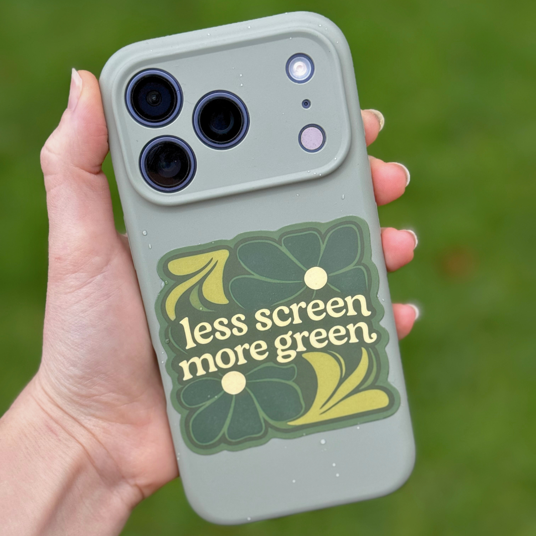 Less Screen, More Green Sticker