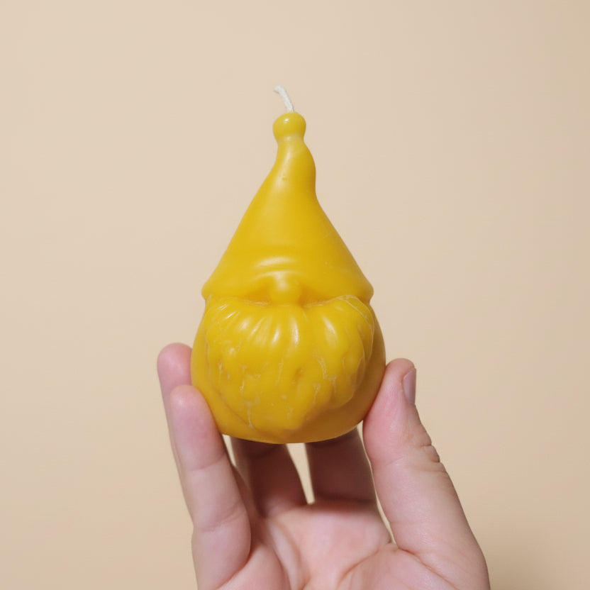 Bumble Crumbl beeswax gnome candle