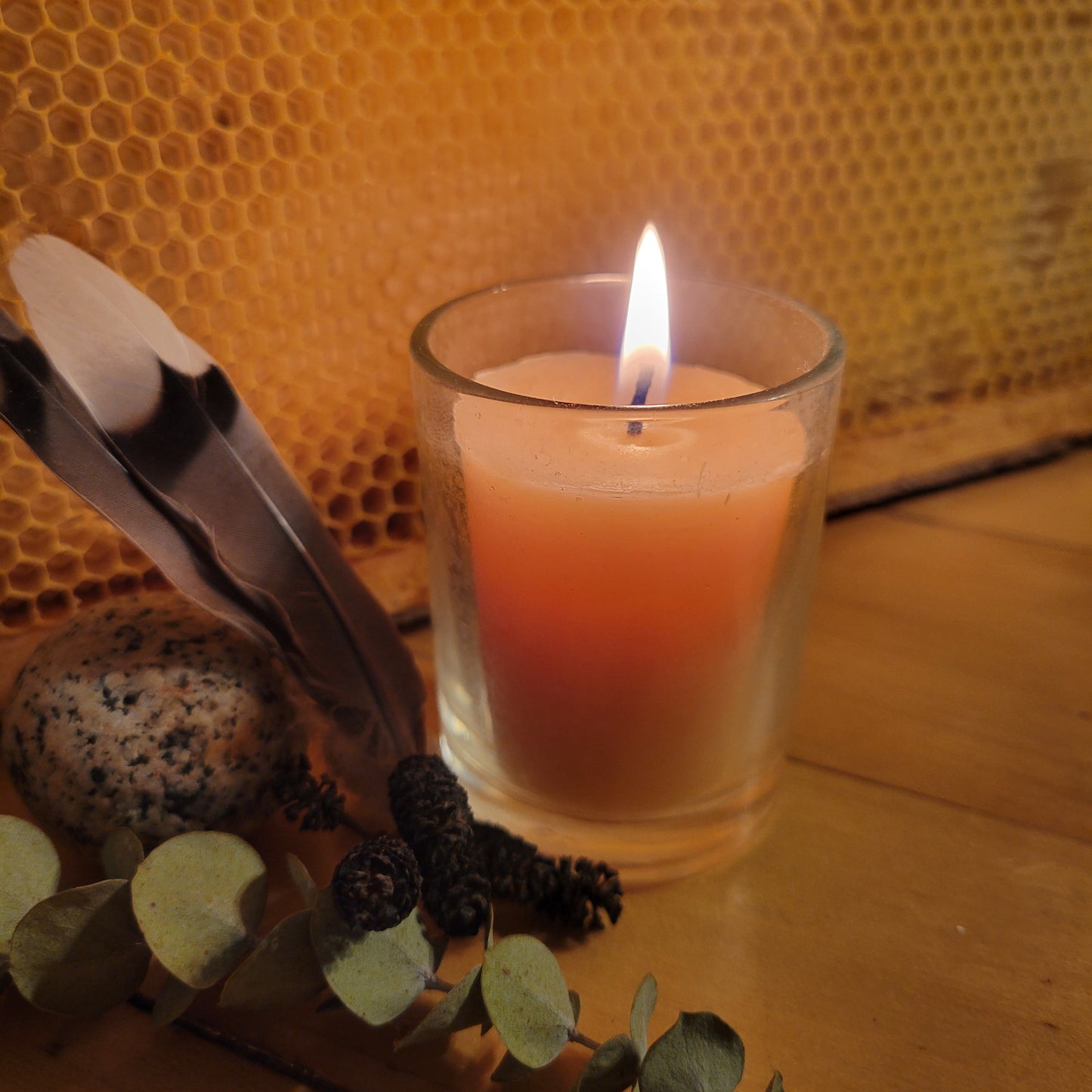 beeswax votive candle