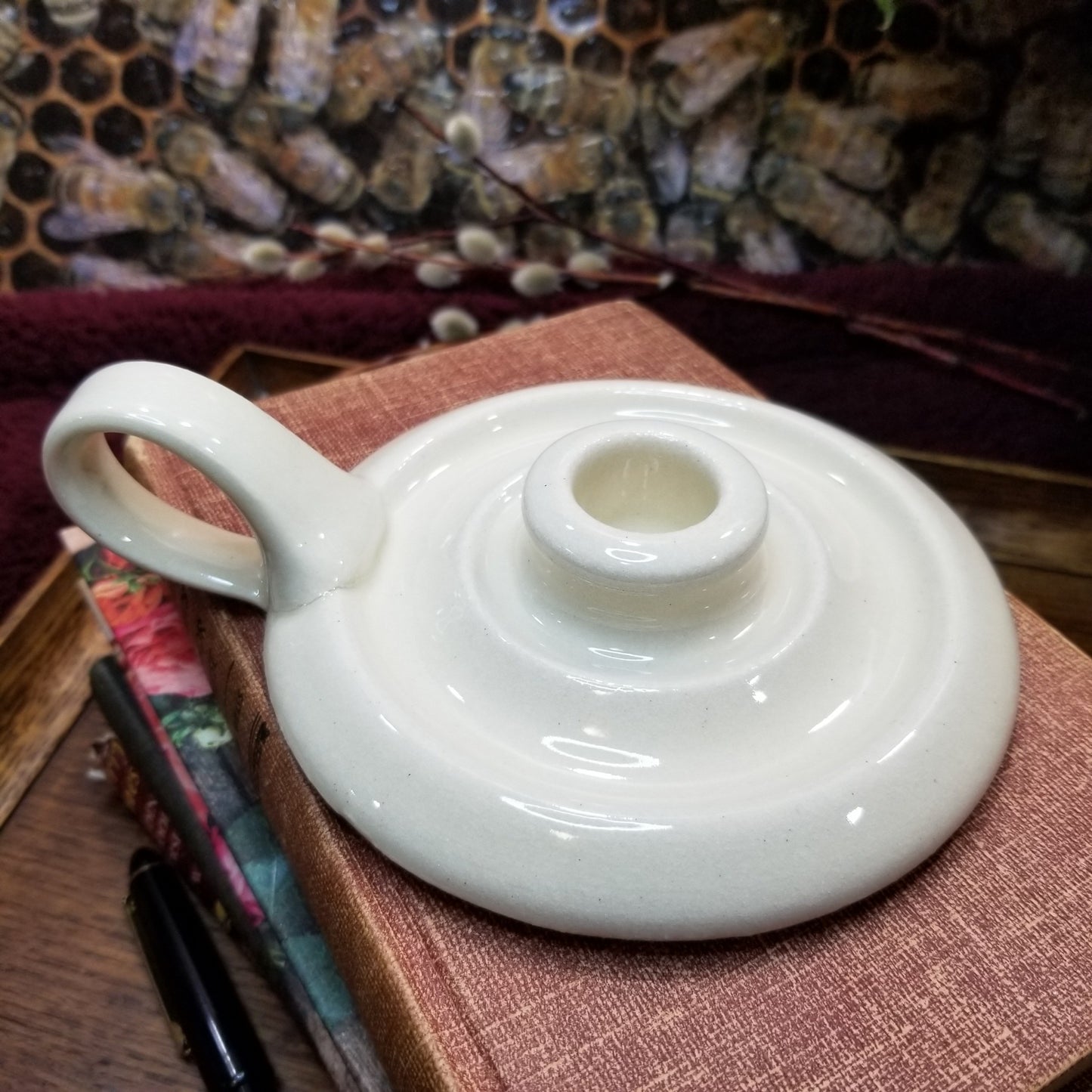 Handmade Pottery Taper Holder