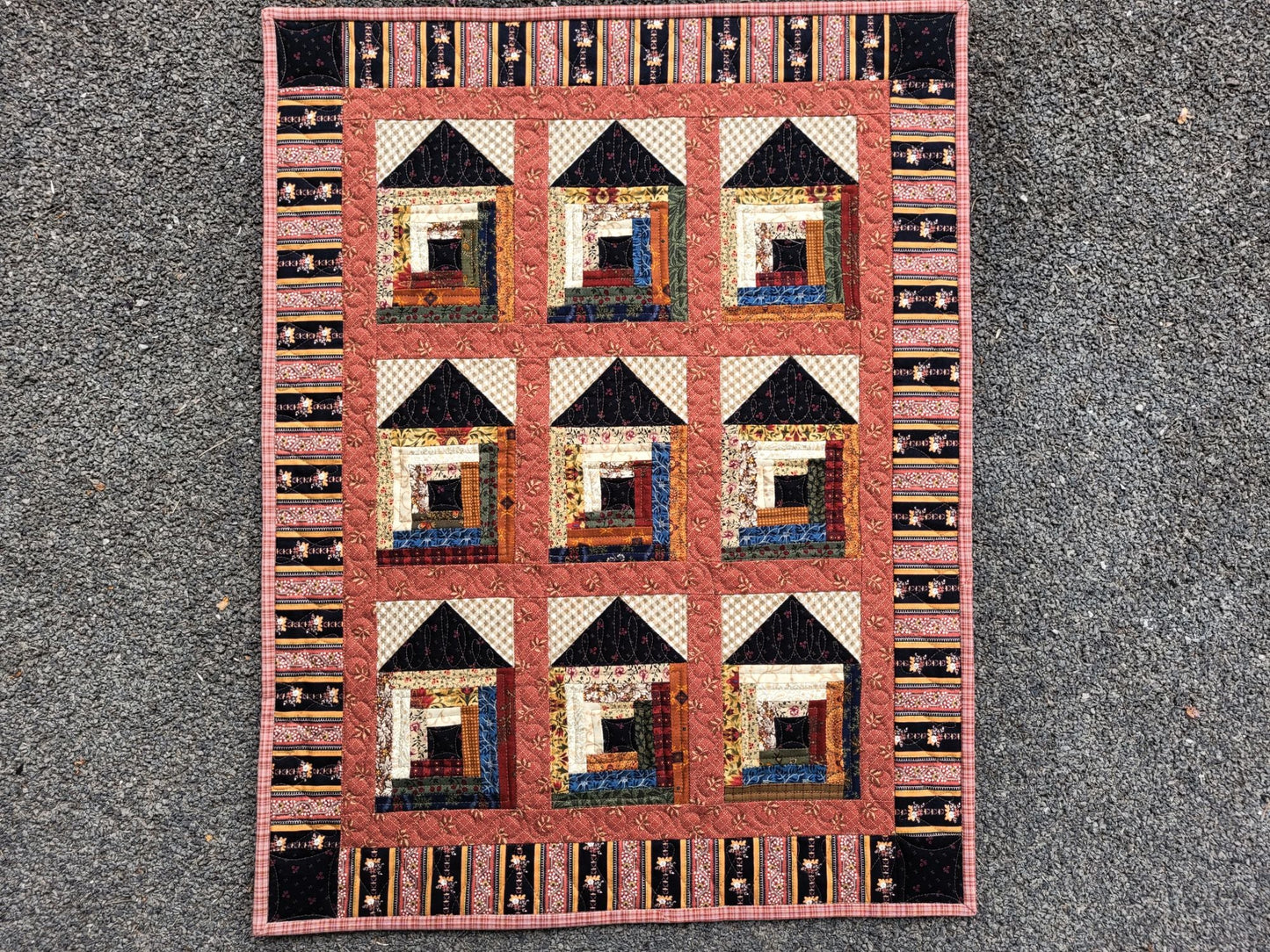 Soddy House Mini Quilt, black