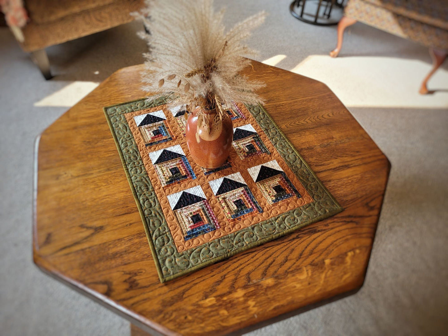 Soddy House Mini Quilt, green