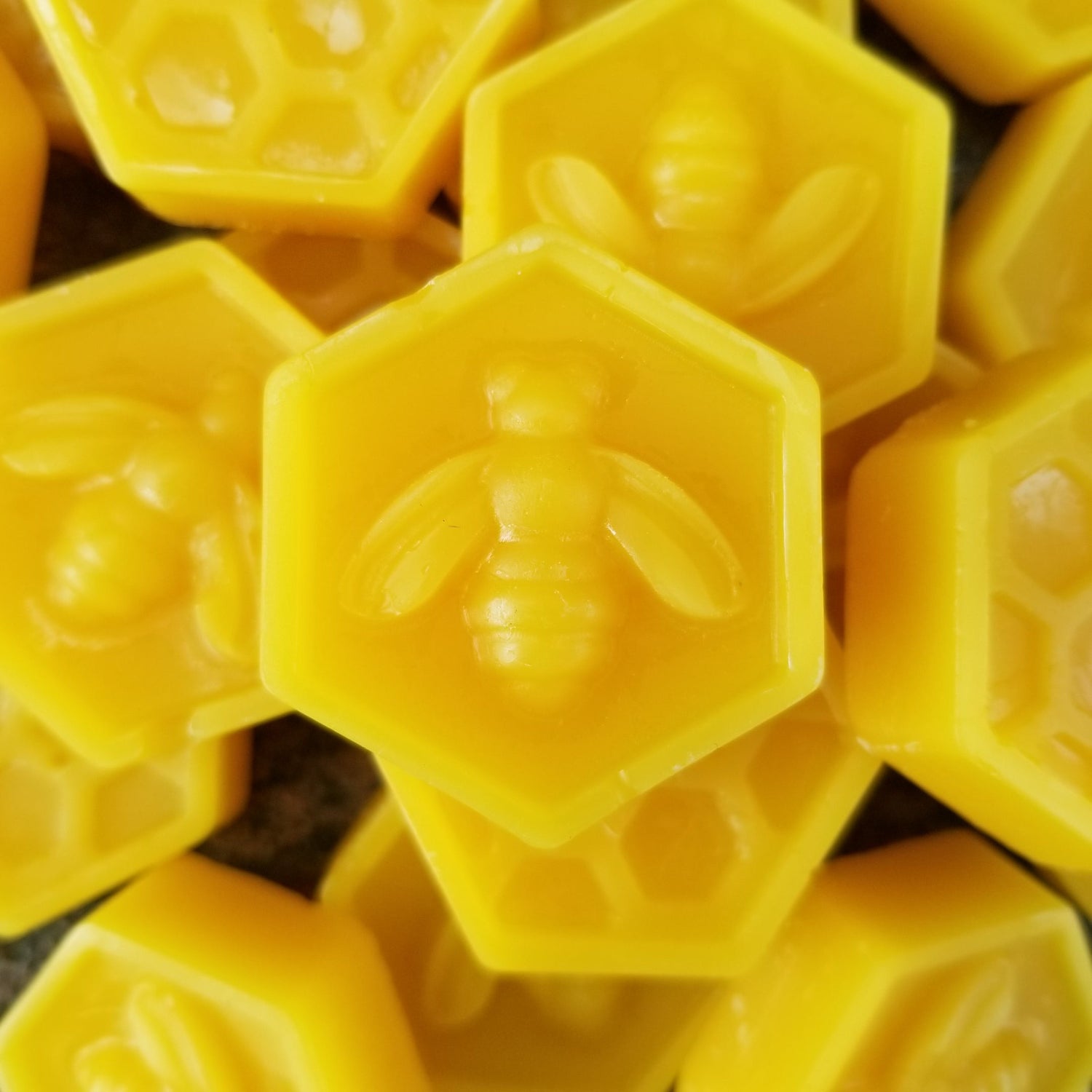 pure beeswax patty with bee design