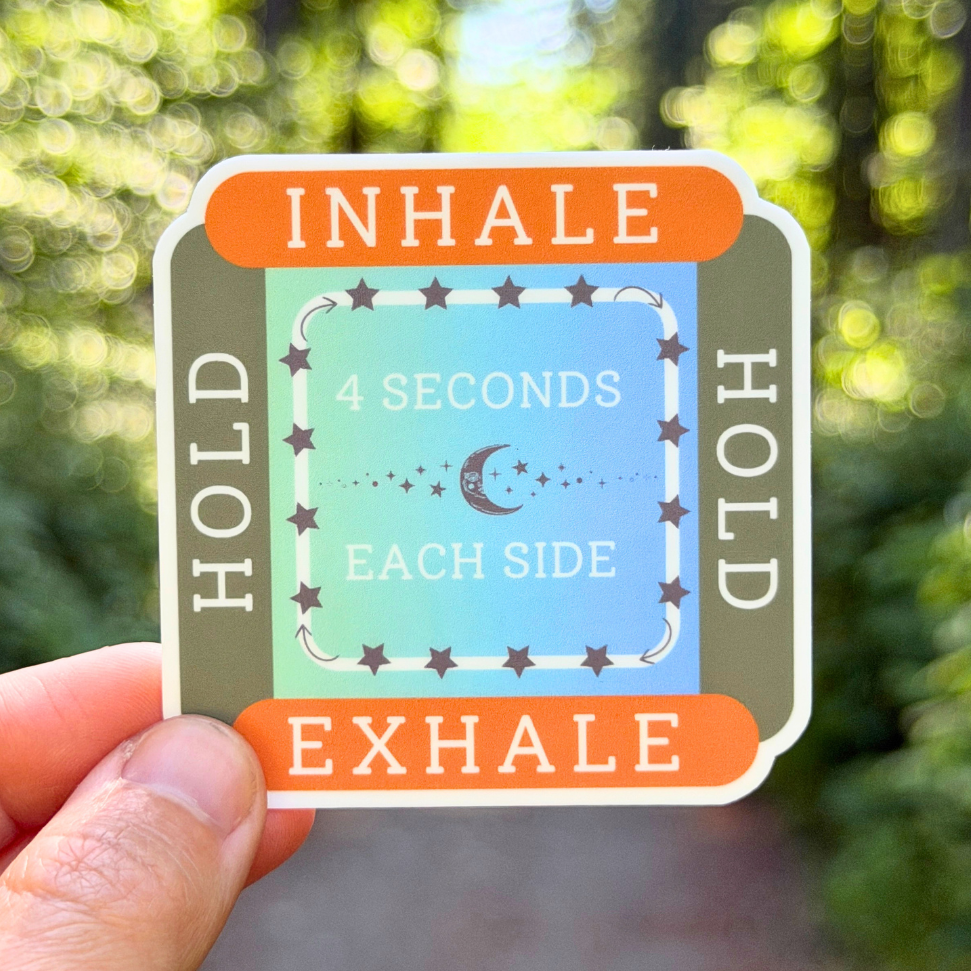 Mental Health Box Breathing Sticker