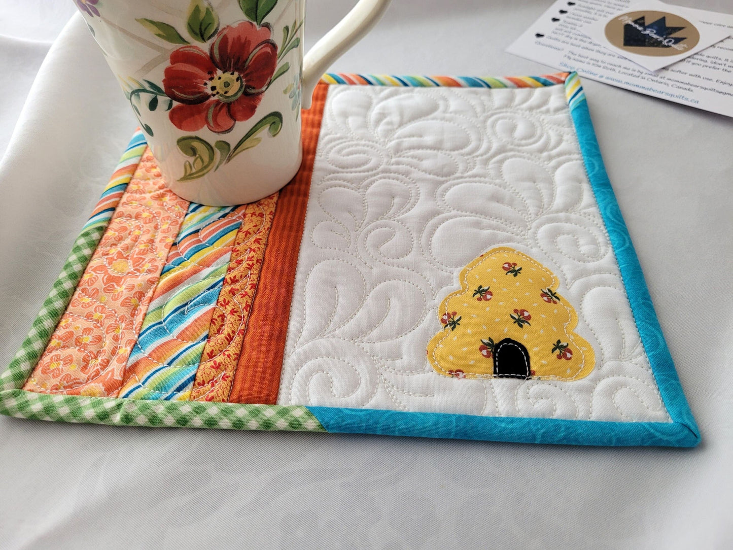 Quilted Coaster | Bee Skep