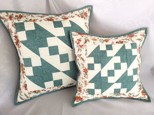 Patchwork Pillow, Quilted Throw Cushion for Sofa