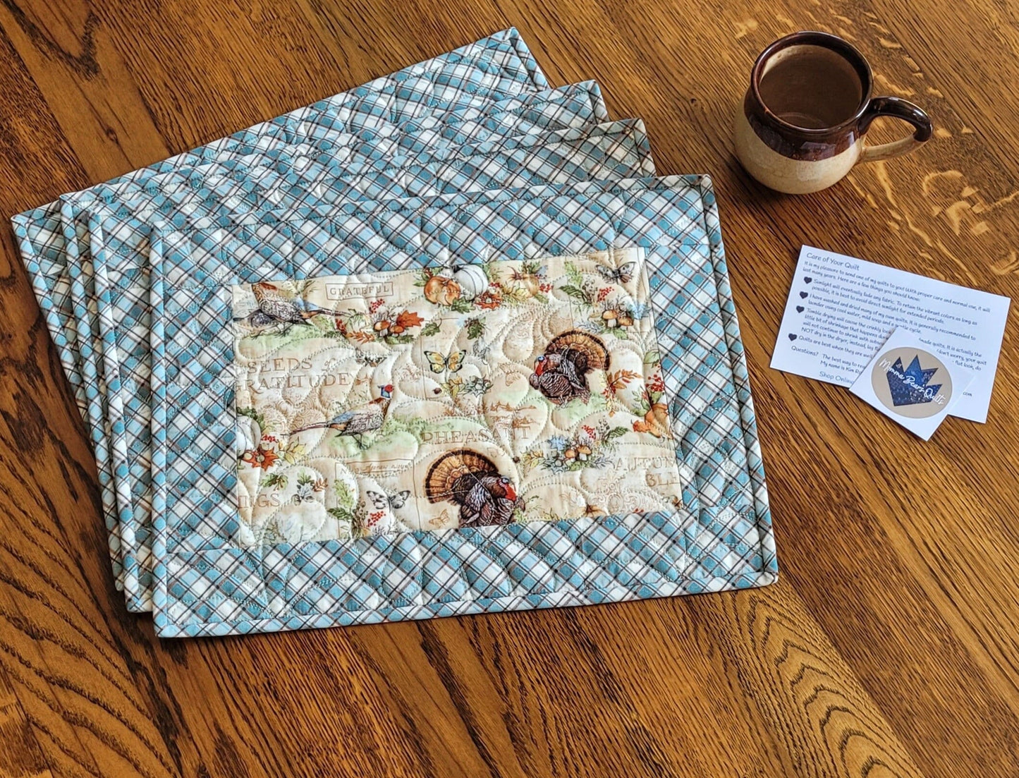 Fall Pumpkin Placemats, Thanksgiving Table Decor