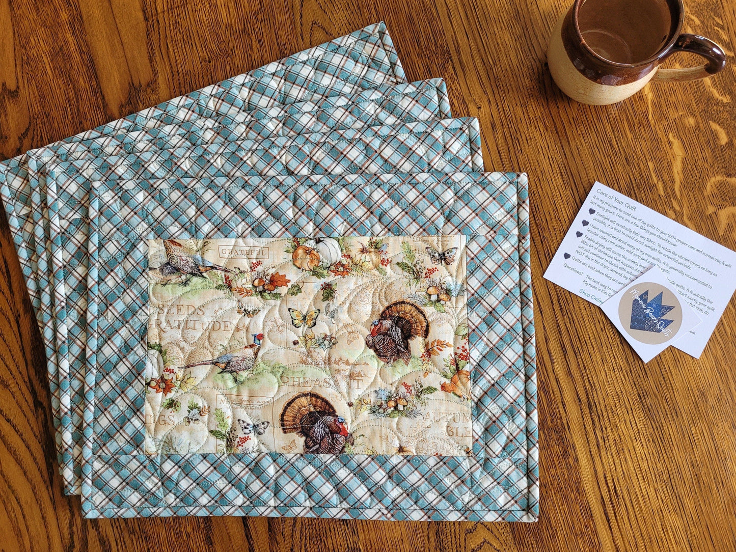 Fall Pumpkin Placemats, Thanksgiving Table Decor