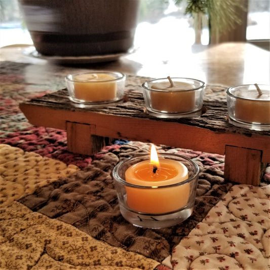 Glass Tealight Holder w/ Tealight