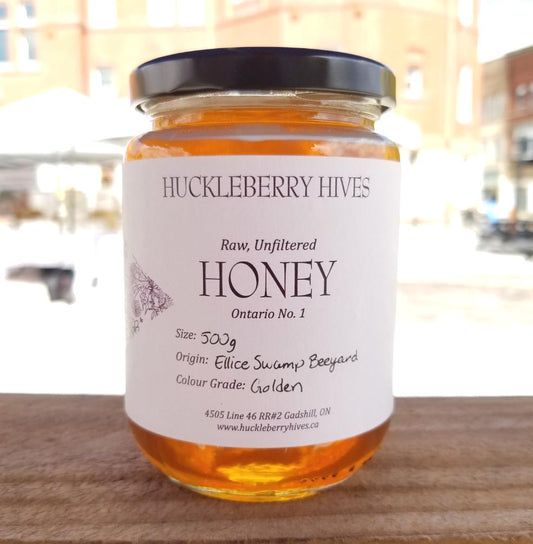 Wildflower honey 500g jar, raw, unfiltered